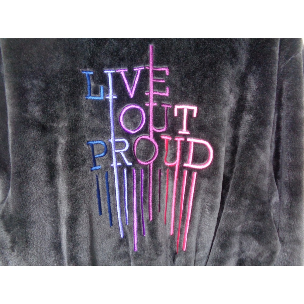 Live Out Proud Super Soft Plush Long Grey Robe Size Medium Unisex BP‎ Nordstrom - Picture 7 of 7